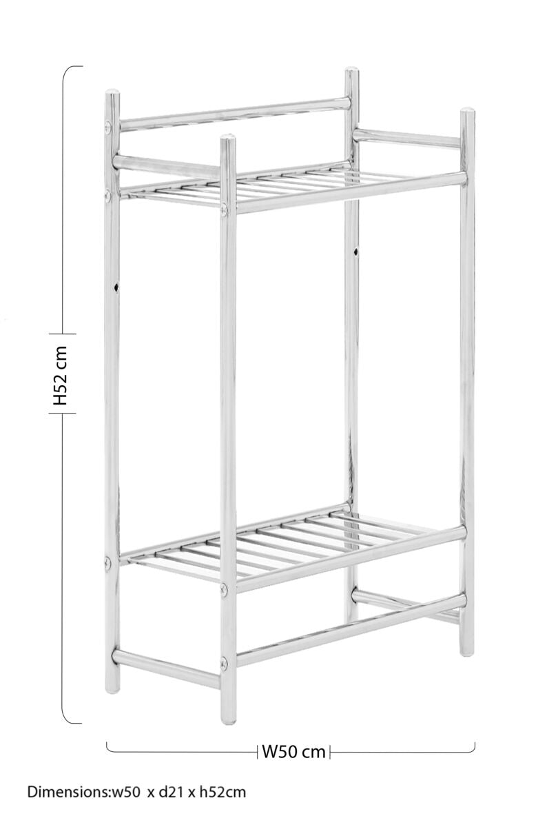 Dara Chrome 2 Tier Shelves