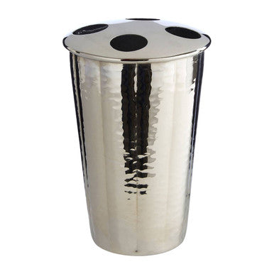 Hammered Bathroom Nickel Finish Toothbrush Holder