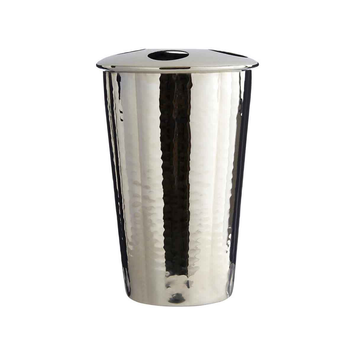 Hammered Bathroom Nickel Finish Toothbrush Holder