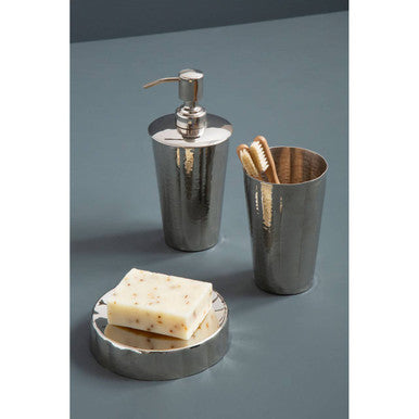 Vaco Hammered Bathroom Nickel Finish Lotion Dispenser - image 6