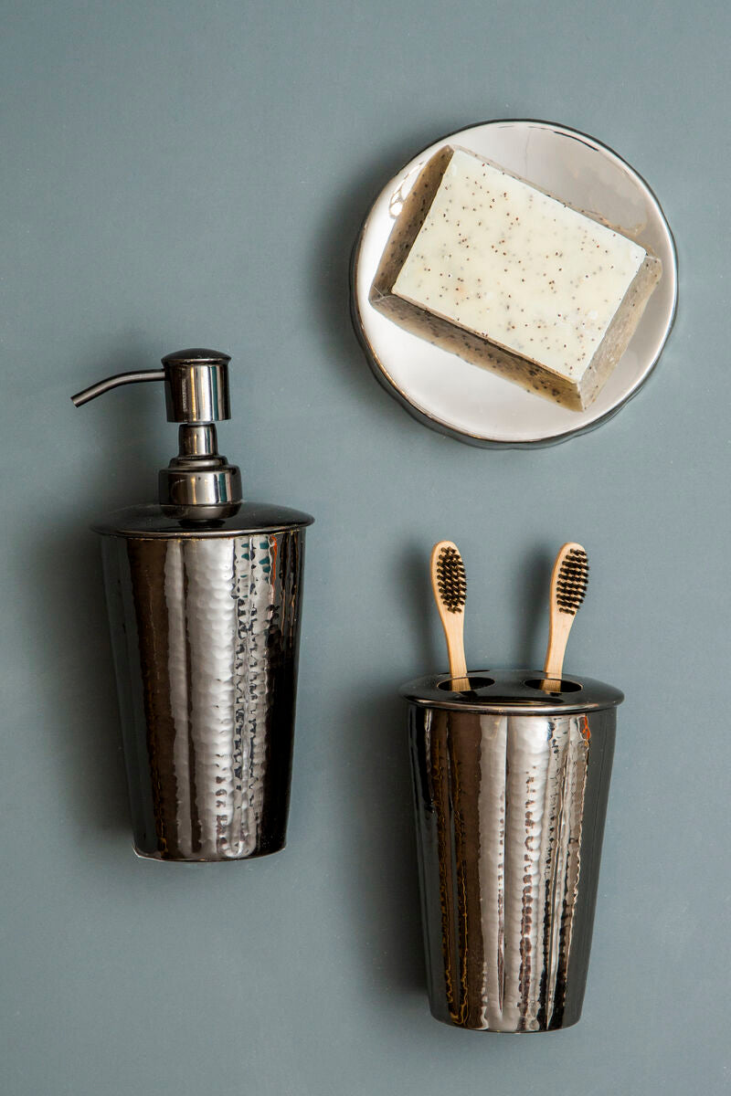 Vaco Hammered Black Nickel Finish Toothbrush Holder - image 3