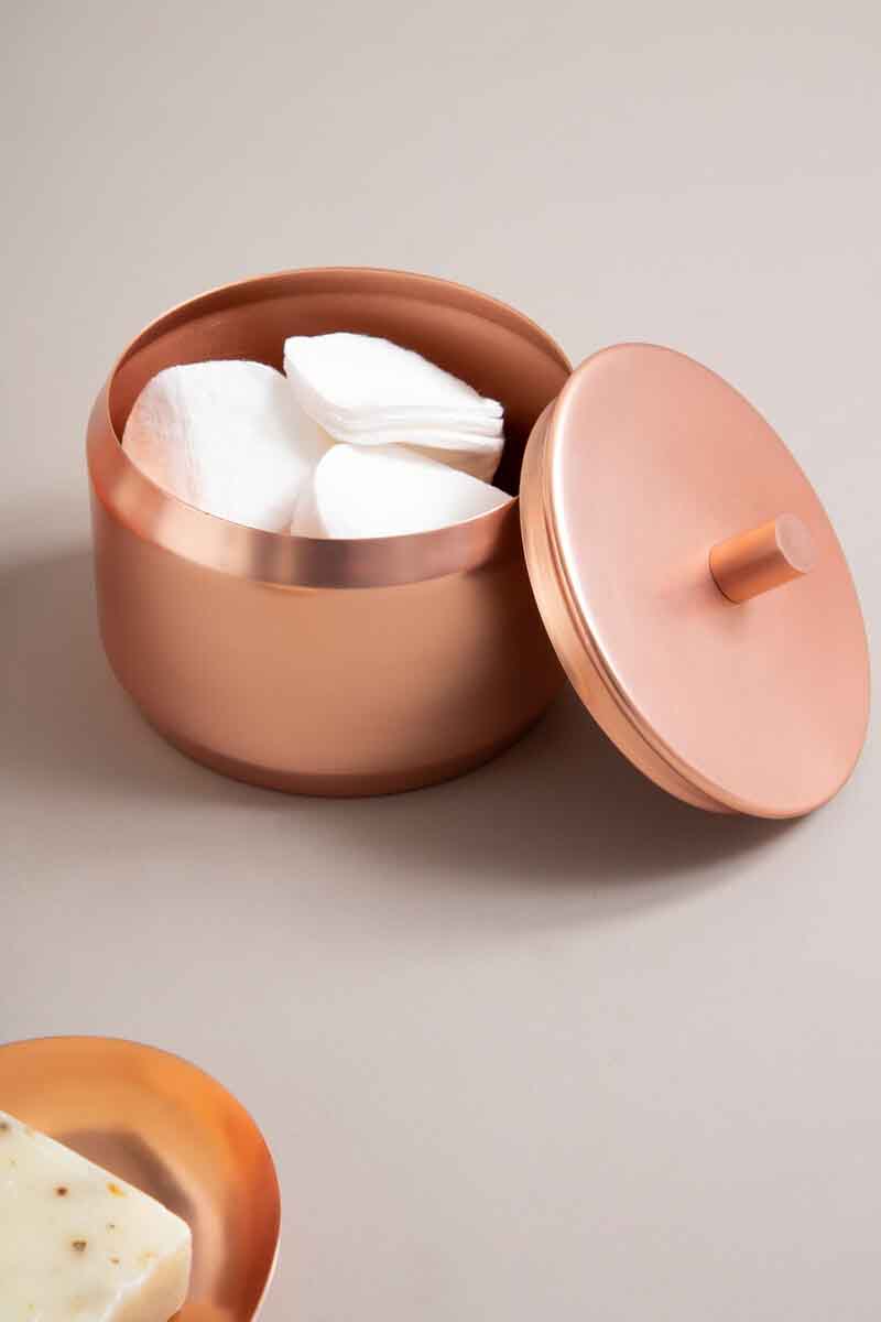 Madison Shine Copper Finish Storage Canister