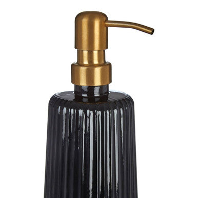 Ticino Brittany Black Glass Lotion Dispenser