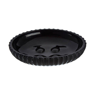 Ticino Brittany Black Glass Soap Dish - image 4