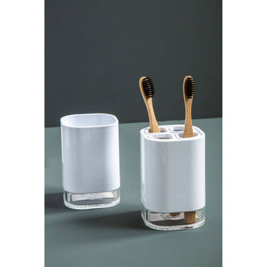 Ando White Acrylic Toothbrush Holder