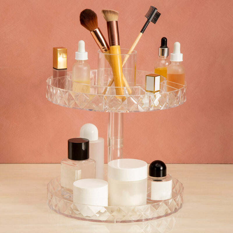 Beauty Two Tier Revolving Cosmetic Organiser