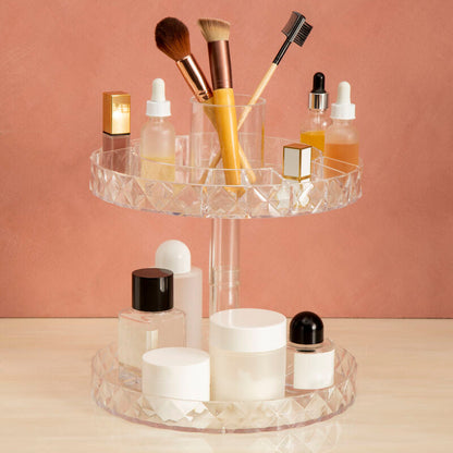 Beauty Two Tier Revolving Cosmetic Organiser