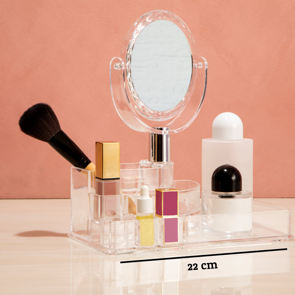 Beauty Cosmetic Organiser With Mirror