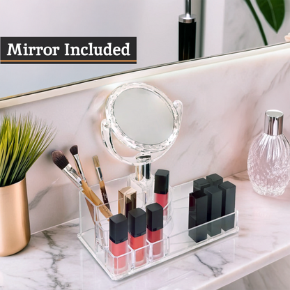 Beauty Cosmetic Organiser With Mirror