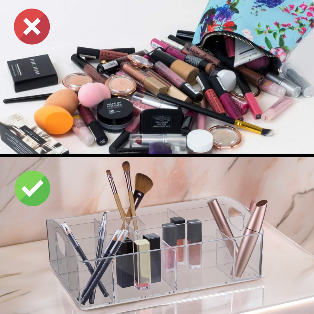 Beauty Cosmetics Organiser With 10 Compartments