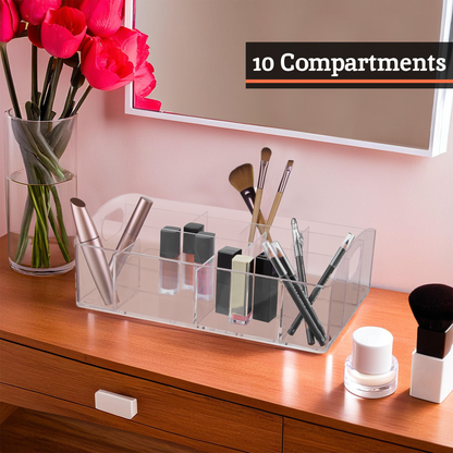 Beauty Cosmetics Organiser With 10 Compartments