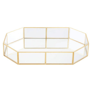 Vintage Glass Octagonal Jewellery Tray - image 1