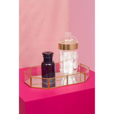 Vintage Glass Octagonal Jewellery Tray - image 6