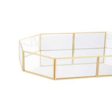 Vintage Glass Octagonal Jewellery Tray - image 9