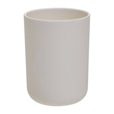 White ceramic cup on a white background