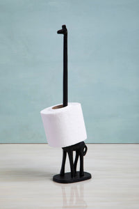 Fauna Black Giraffe Toilet Roll Holder
