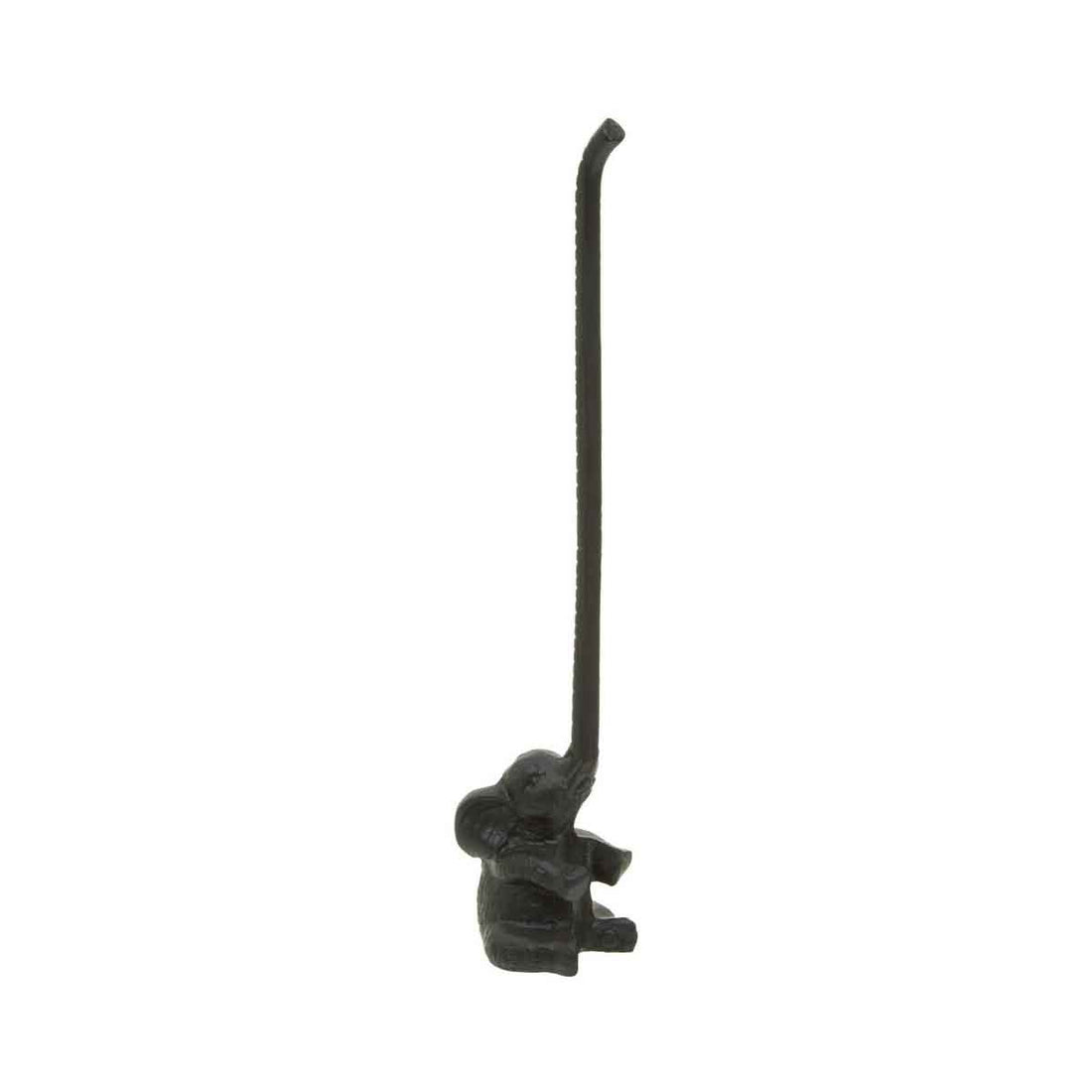 Fauna Black Metal Elephant Toilet Roll Holder