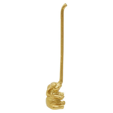 Fauna Gold Finish Elephant Toilet Roll Holder - image 3
