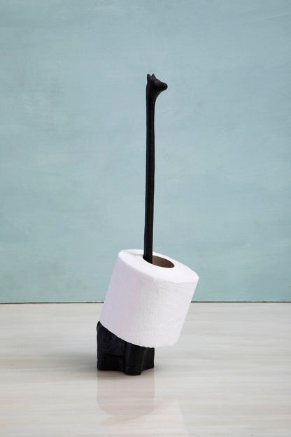Fauna Black Finish Llama Toilet Roll Holder