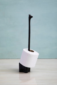Fauna Black Finish Llama Toilet Roll Holder
