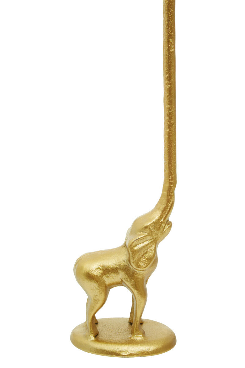 Fauna Gold Finish Elephant Toilet Roll Holder With Round Base - Image 6