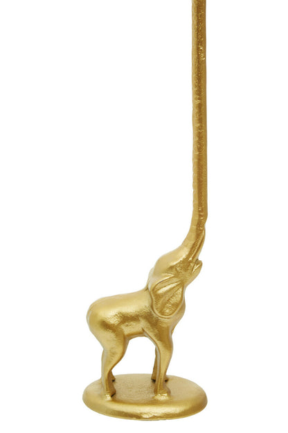 Fauna Gold Finish Elephant Toilet Roll Holder With Round Base