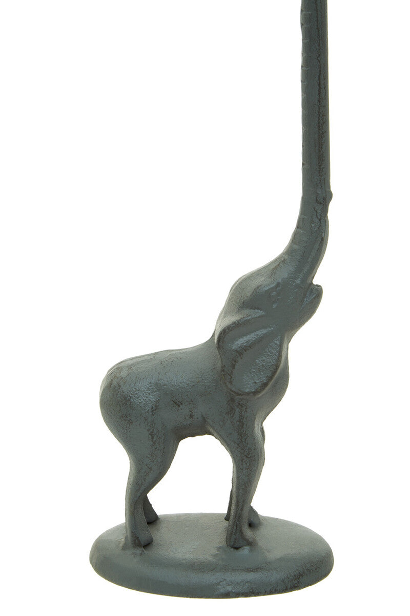 Fauna Grey Finish Elephant Toilet Roll Holder with Round Base - Image 6