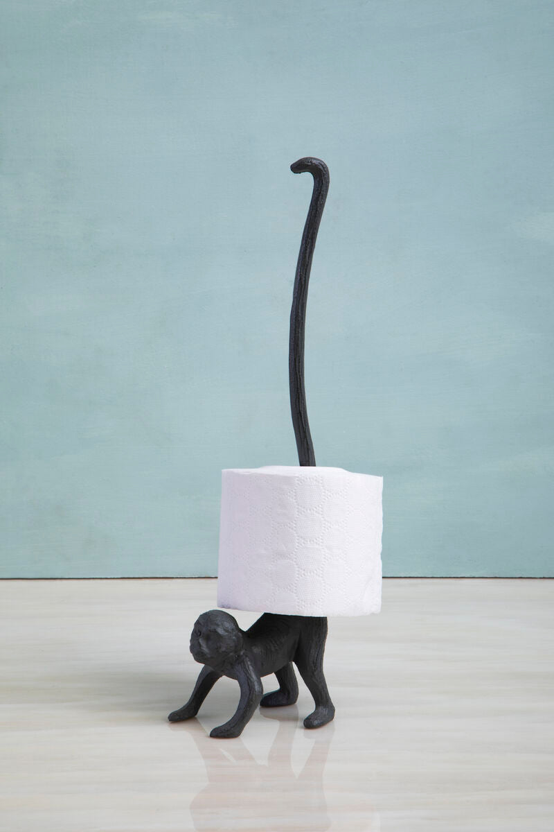 Fauna Grey Finish Monkey Toilet Roll Holder