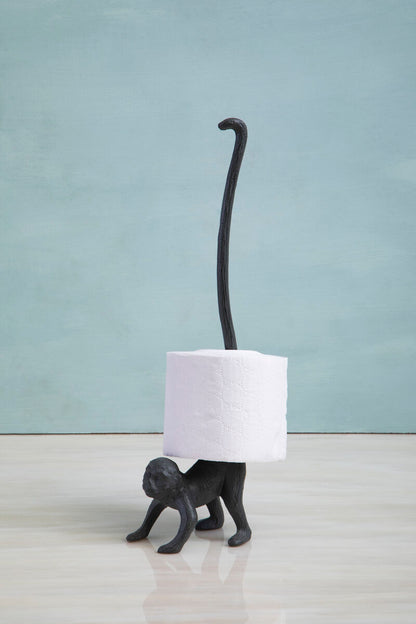 Fauna Grey Finish Monkey Toilet Roll Holder