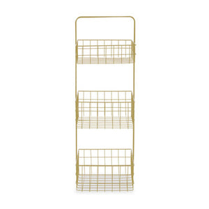 Kirby Three Tier Gold Finish Storage Caddy
