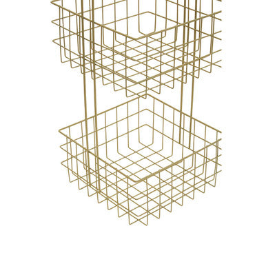 Kirby Three Tier Gold Finish Storage Caddy