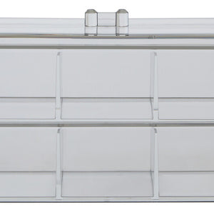 Six Compartment Clear Plastic Cosmetics Organiser | Romm