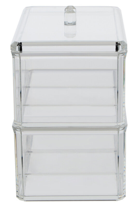 Romm Six Compartment Clear Plastic Cosmetics Organiser