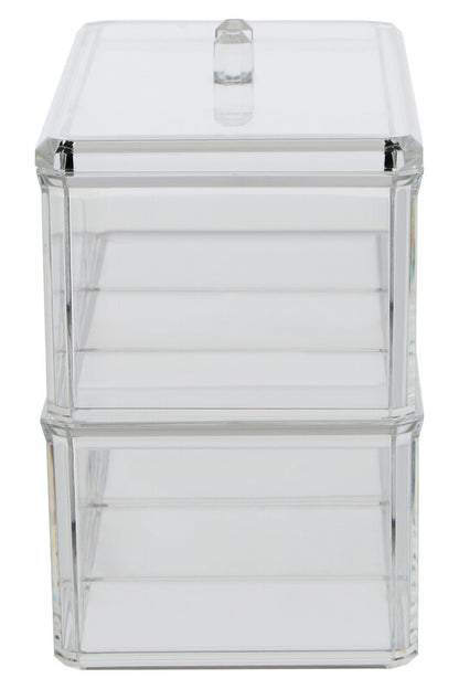 Romm Six Compartment Clear Plastic Cosmetics Organiser