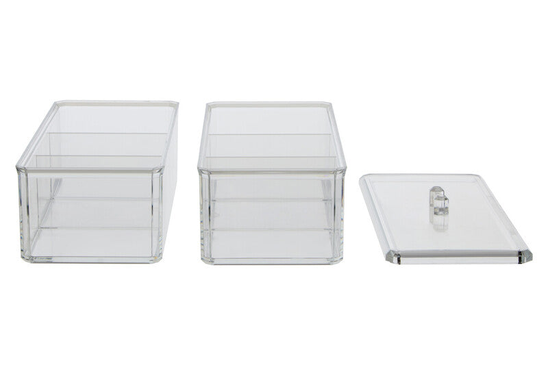 Romm Six Compartment Clear Plastic Cosmetics Organiser