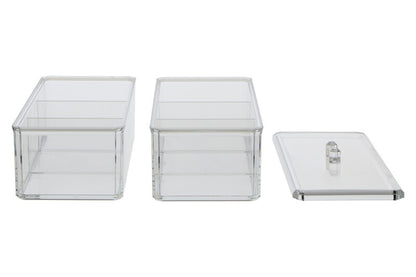 Romm Six Compartment Clear Plastic Cosmetics Organiser