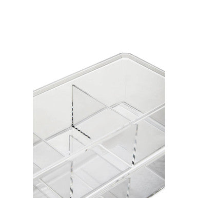 Romm Six Compartment Clear Plastic Cosmetics Organiser