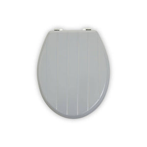 Brooks Grey Panel Effect Toilet Seat