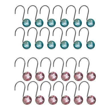 Hot Pink Resin Shower Curtain Hooks