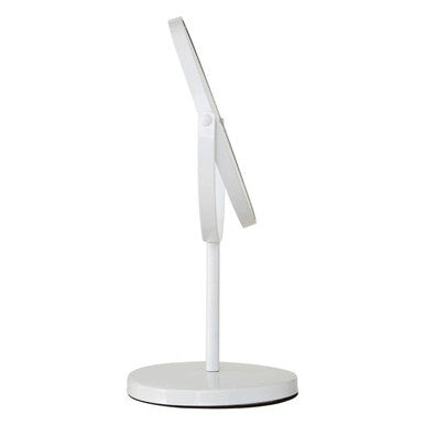 Marisha White Metal Swivel Large Table Mirror