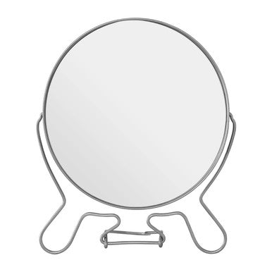 Mison Silver Effect 2 Sided Large Shaving Mirror