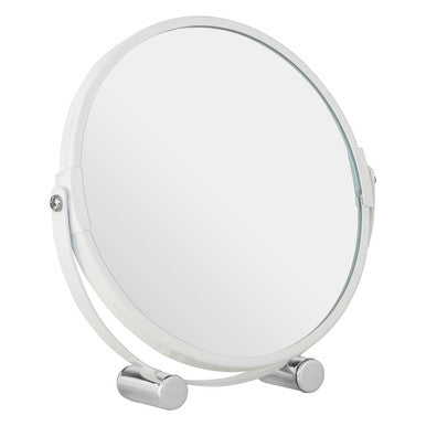Mison White Metal Shaving Mirror With Feet