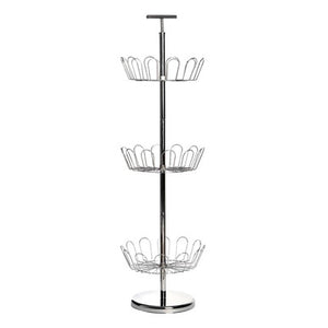 Revolving Silver Shoe Stand | Tavia