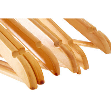 Set Of Twenty Wooden Clothes Hangers