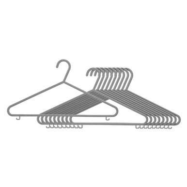 Set Of Ten Grey Plastic Hangers - image 1