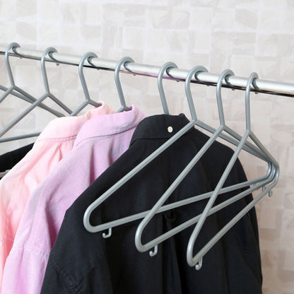 Set Of Ten Grey Plastic Hangers