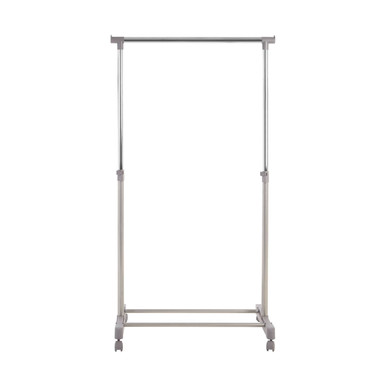 Ralesi Grey And Chrome Finish Clothes Hanging Rail With Wheels