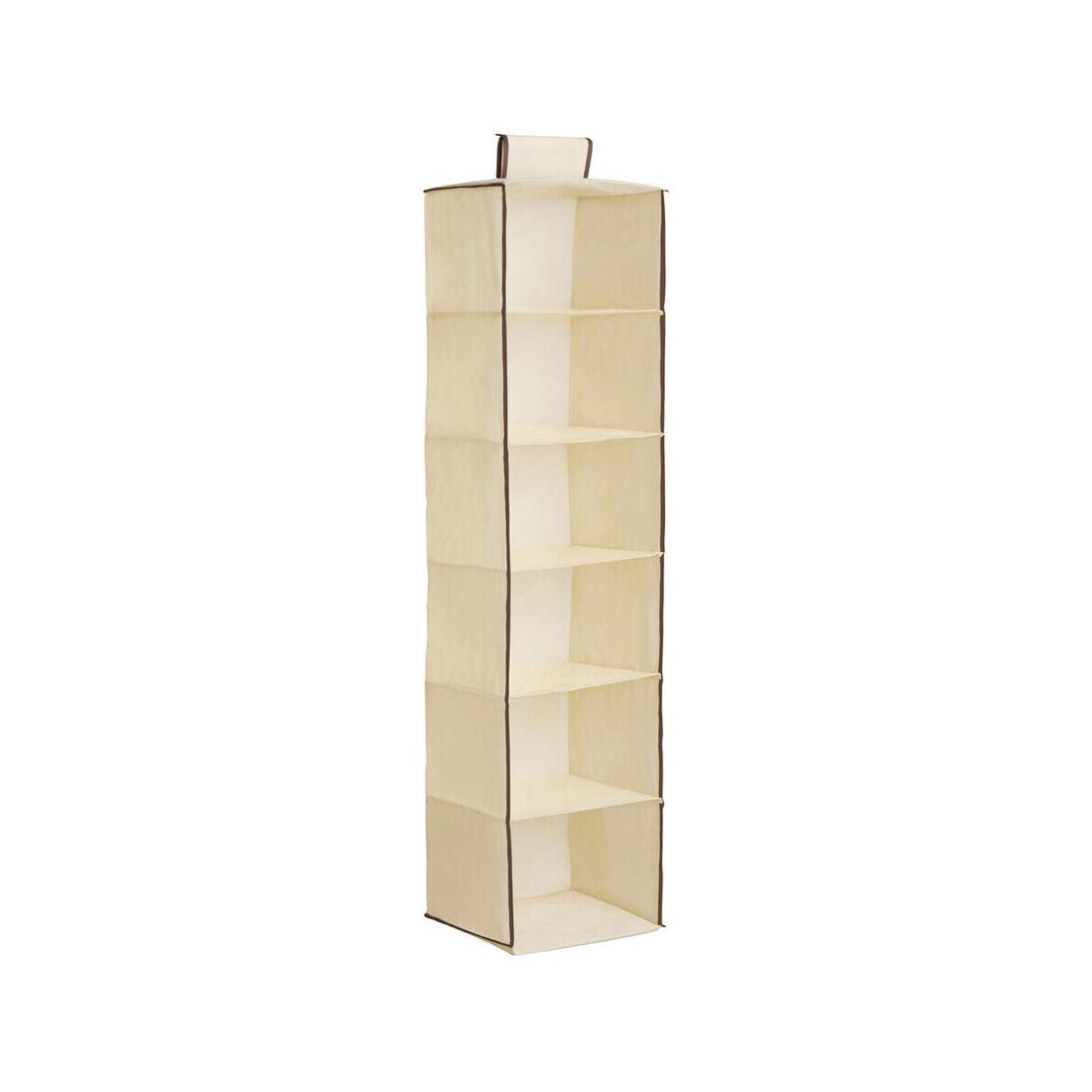 6 Section Cream Hanging Garment Organiser