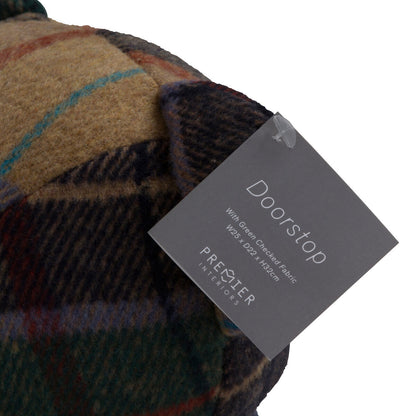Heritage Green Check Tartan Bear Door Stop - image 2