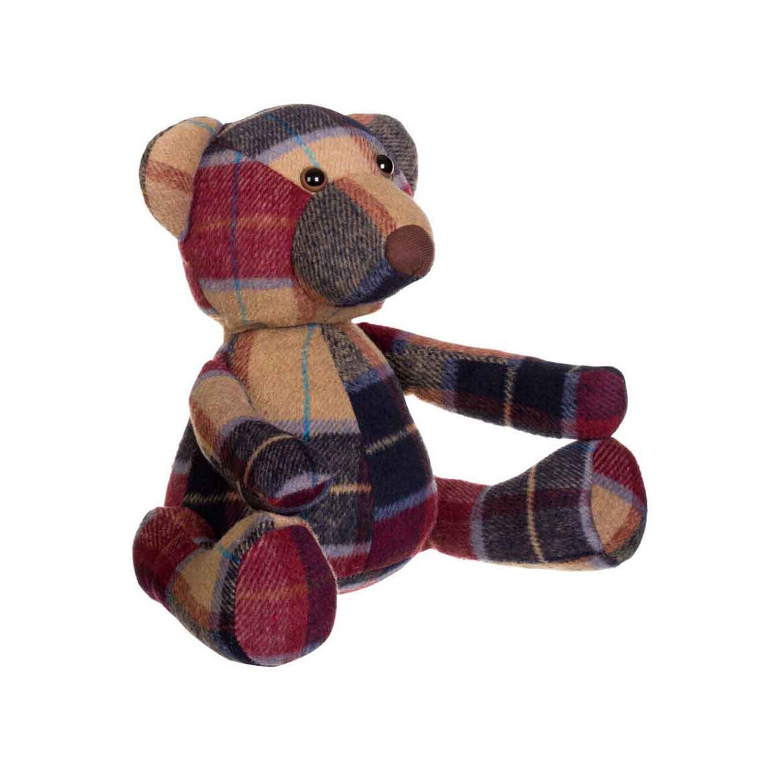 Heritage Large Maroon Check Bear Door Stop